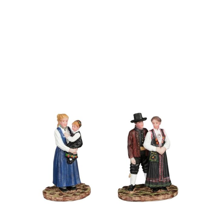 Folklore people 2 stuks 7 cm - Luville
