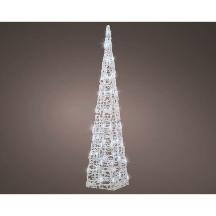 LED-Pyramide Weihnachtsbaum Weihnachtsbeleuchtung für draußen weiß h89 cm - Lumineo