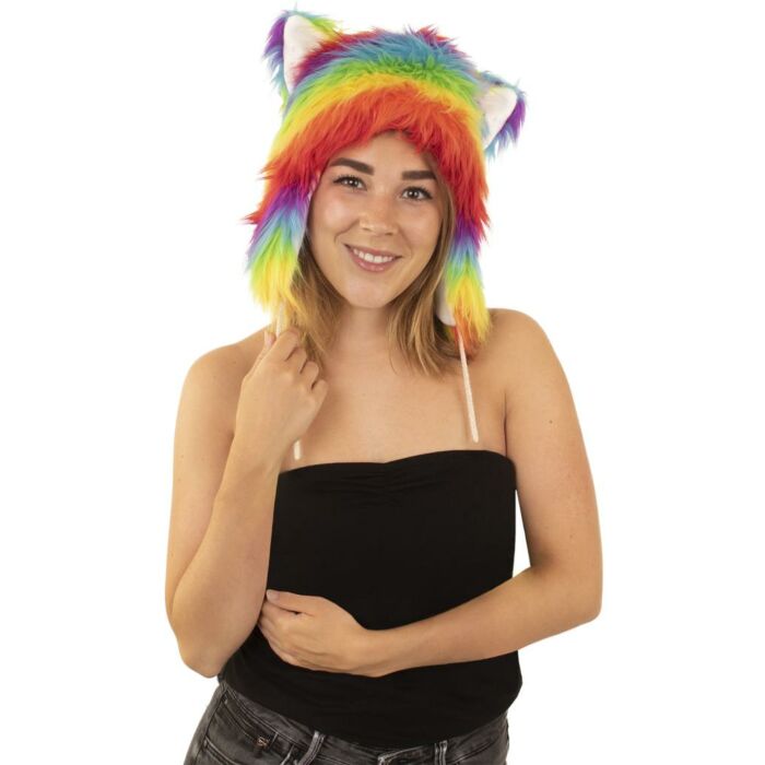 Mütze luxuriös Regenbogenfarben