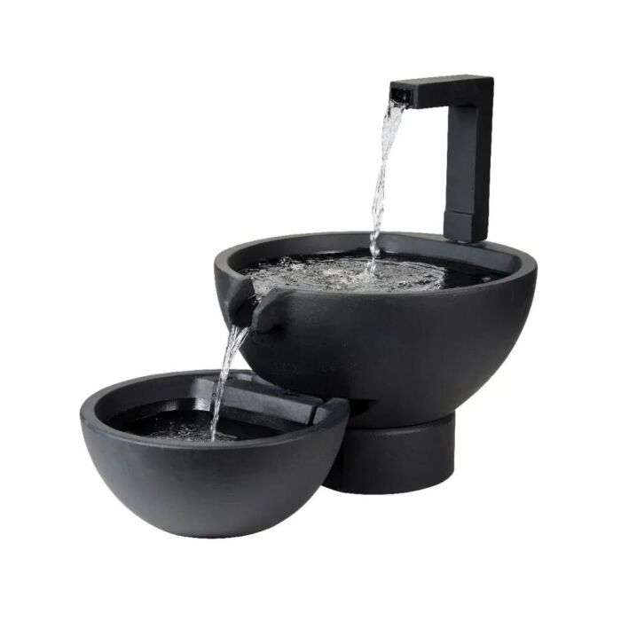 Gartenbrunnen Doppelschale schwarz 87 cm Gartenbrunnen Doppelschale schwarz 87 cm