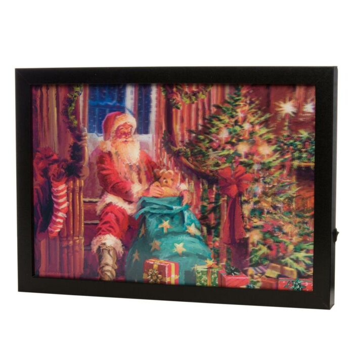 Rahmen 3d führte Leinwand Weihnachtsmann