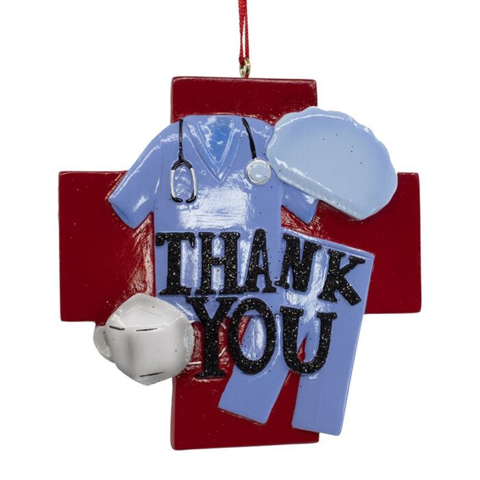 Medisch thank you Pvc Ornament8 cm - Kurt Adler Medisch thank you Pvc Ornament8 cm - Kurt Adler