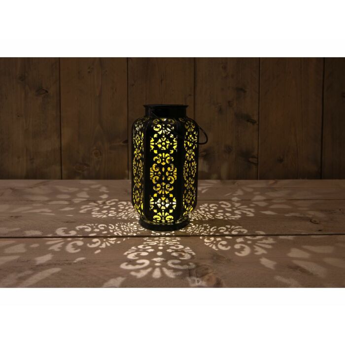 Solarlaterne schwarz Ø13h22cm
