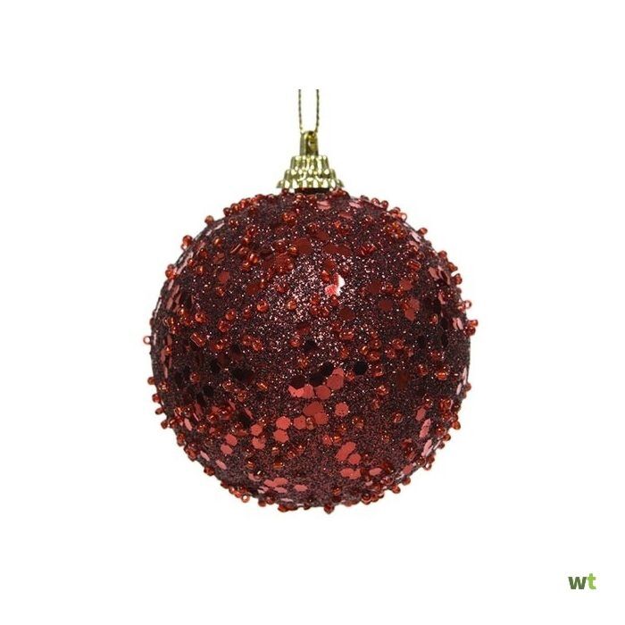 Kerstboom foam veer d8cm ossenbloed Kerstboom foam veer d8cm ossenbloed