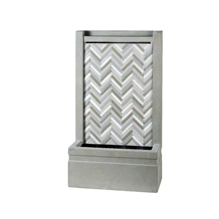 Wandbrunnen draußen Fliese grau