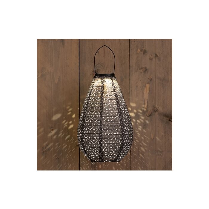 Solarlampe Marrakesch grau 20 cm