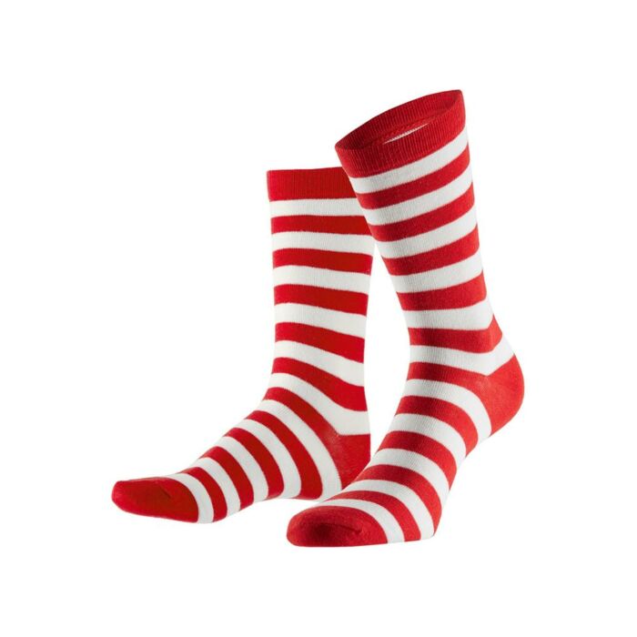 Socken gestreift rot weiß 36-42