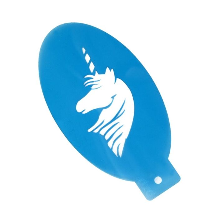 Karnevalsschminke Schablone Unicorn