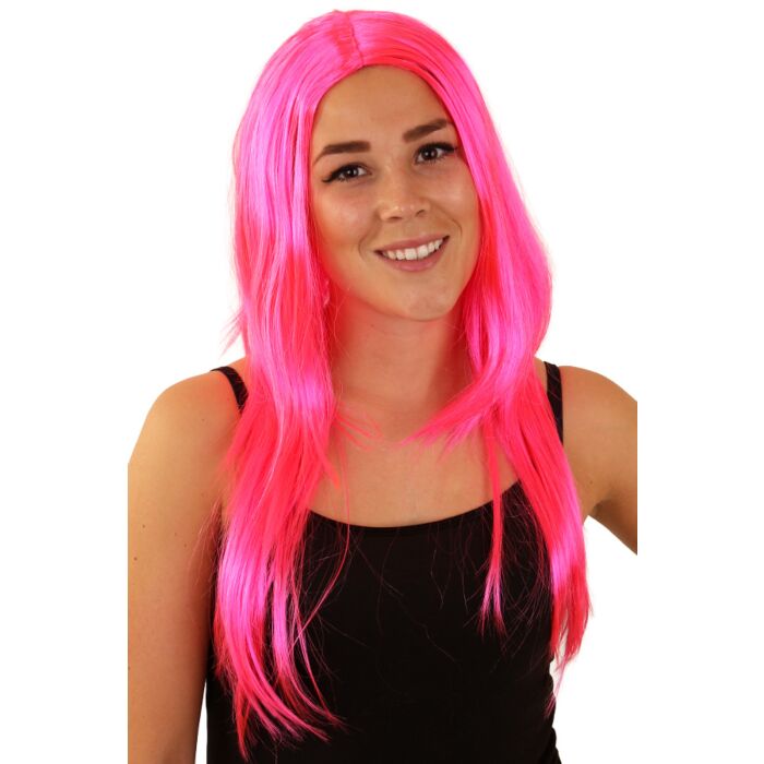 Perücke rosa langes Haar