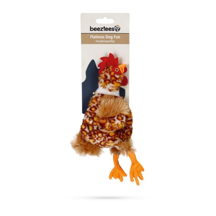 Hundespielzeug Beeztees Huhn Plüsch Flatino L 25 cm