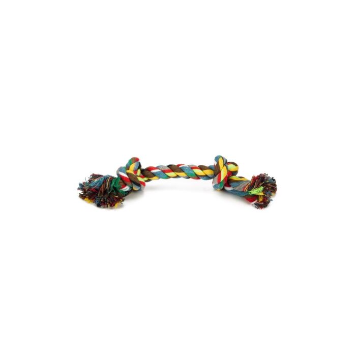 Beeztees Flossyspielzeug mit 2 Knoten, bunt