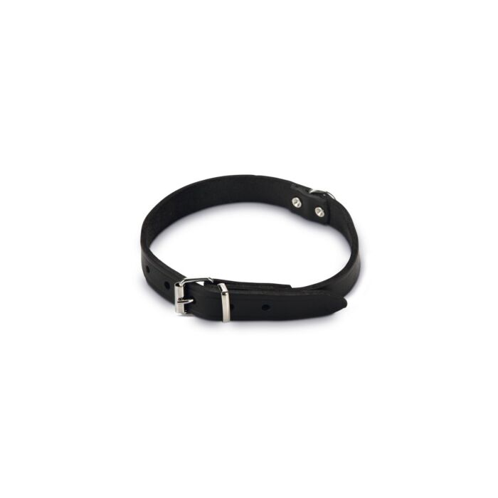 Beeztees Halsband leer 52cm 20mm zwart