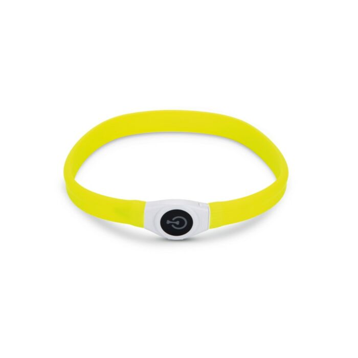 Leuchtkragen + USB gelb - verstellbar - BEEZTEES