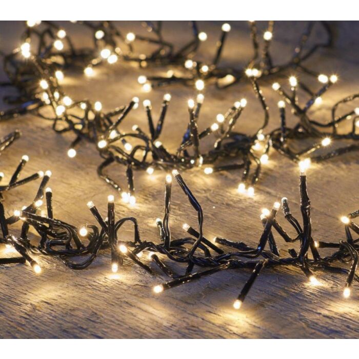 Cluster Lights 1536L/9M LED Warmweiß - 4M String Schwarz