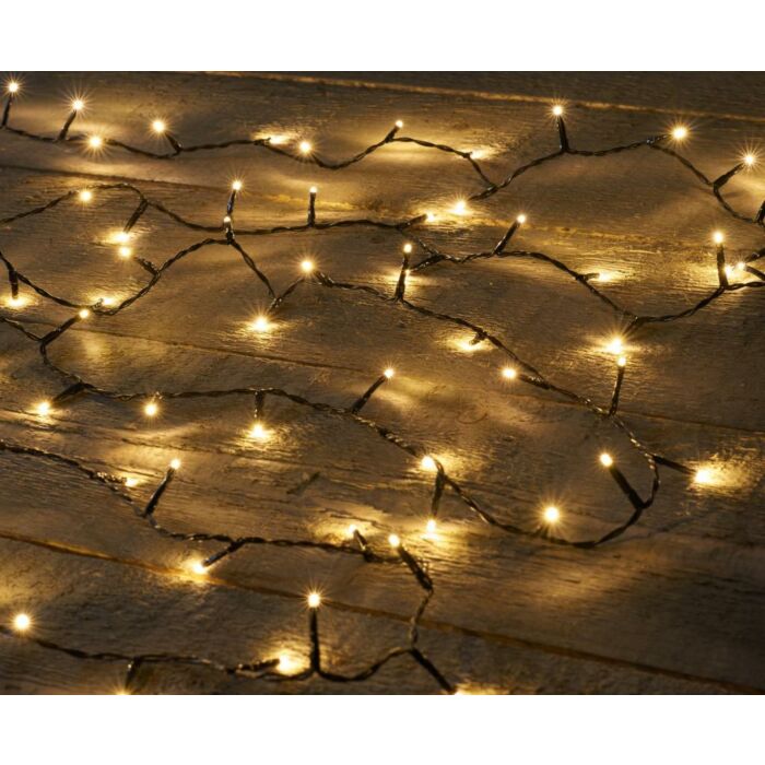 LED RICELIGHT 40L/2M WARM WHITE - 2M STARTKABEL SCHWARZ - BI-BUI - / IP44 TRAFO ON / 8/16H TIMER / O