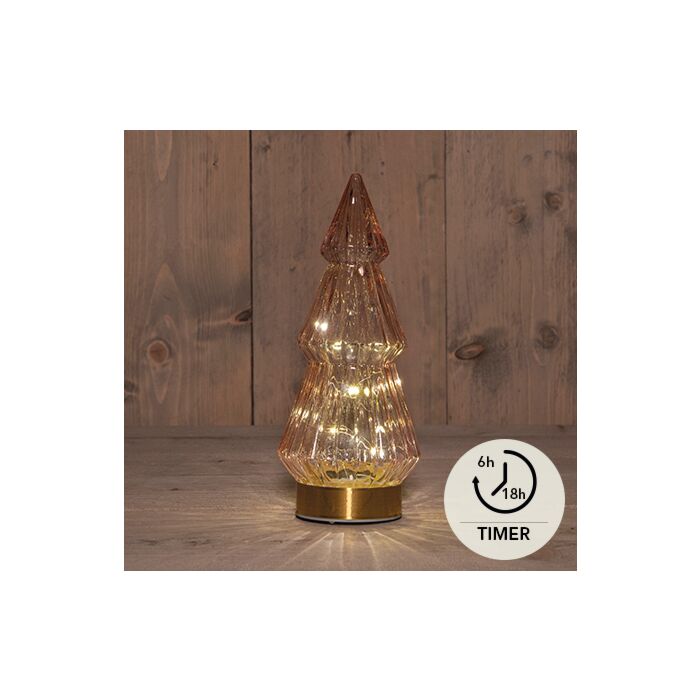 Glasbaum 10LED rosa 23,5 cm - Anna's Kollektion Glasbaum 10LED rosa 23,5 cm - Anna's Kollektion