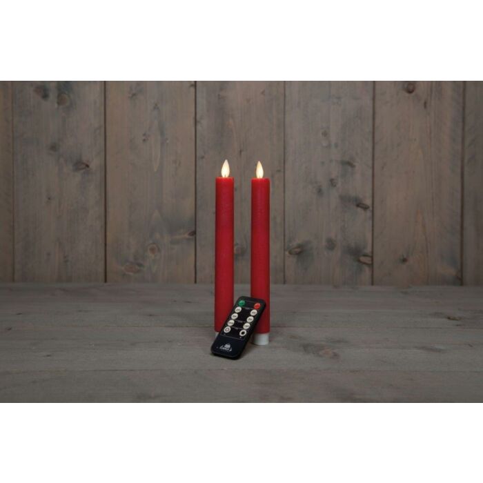 Teelicht rustikal Wachs auf Batterie rot 23 cm 2er Set - Anna's Collection Teelicht rustikal Wachs auf Batterie rot 23 cm 2er Set - Anna's Collection