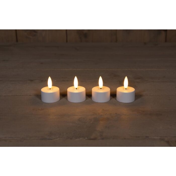LED Teelichter 3D Erweiterungsset 5 cm weiß 4 Stück - Anna’s Collection LED Teelichter 3D Erweiterungsset 5 cm weiß 4 Stück - Anna’s Collection