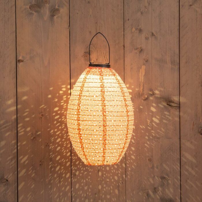 Solarlaterne Marrakesch korallenfarbe L 32 cm