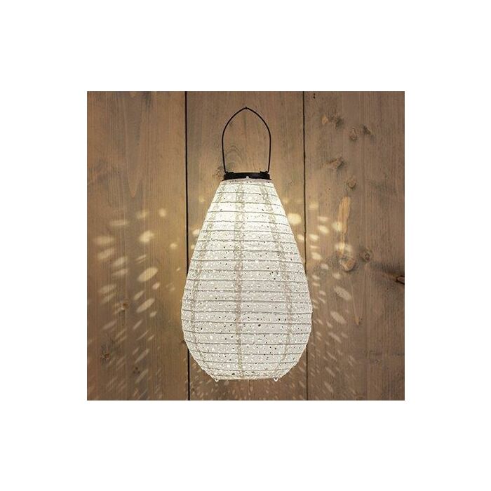 Solarlaterne Marrakesch weiß L 29 cm Solarlaterne Marrakesch weiß L 29 cm