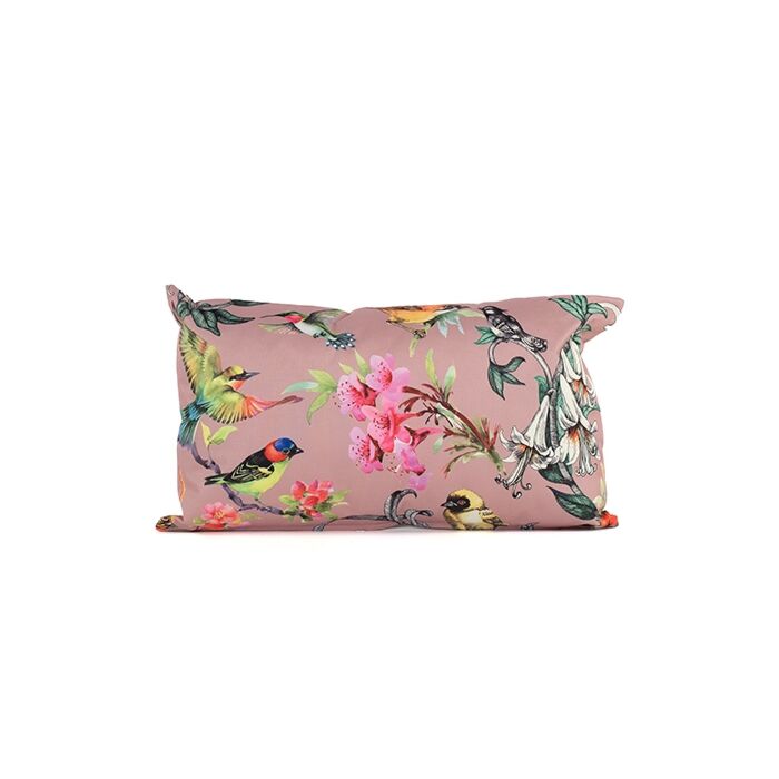 Outdoor Kissen Vogel Rosa 30 x 50 cm