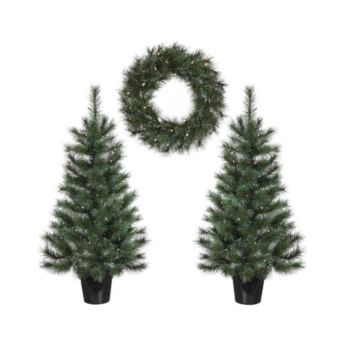 Set Weihnachtsbaum und Kranz Glendon - BLACK BOX Set Weihnachtsbaum und Kranz Glendon - BLACK BOX