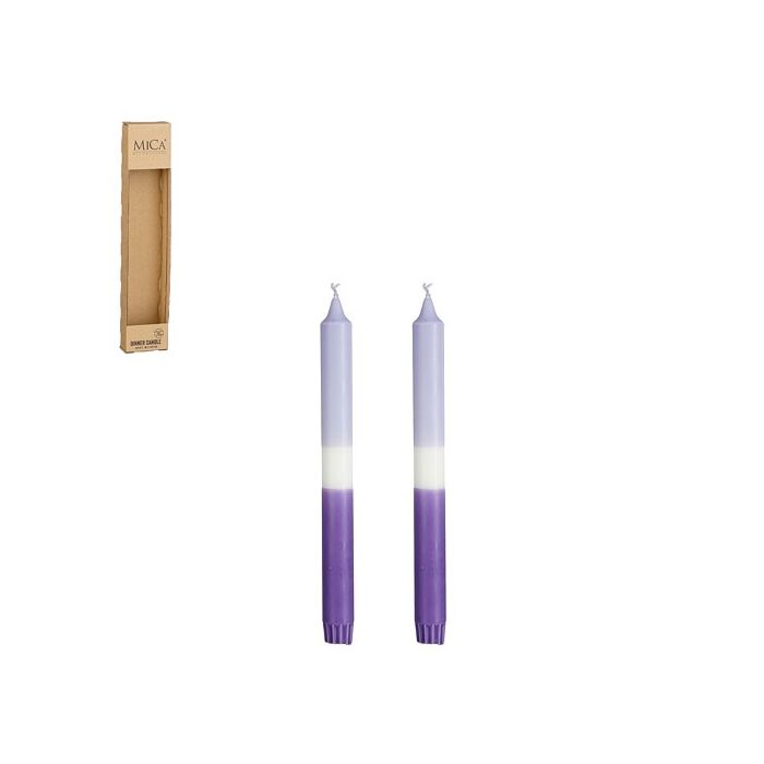 Tafelkerze dip-dye blau 25 cm 2er Set - Mica Tafelkerze dip-dye blau 25 cm 2er Set - Mica