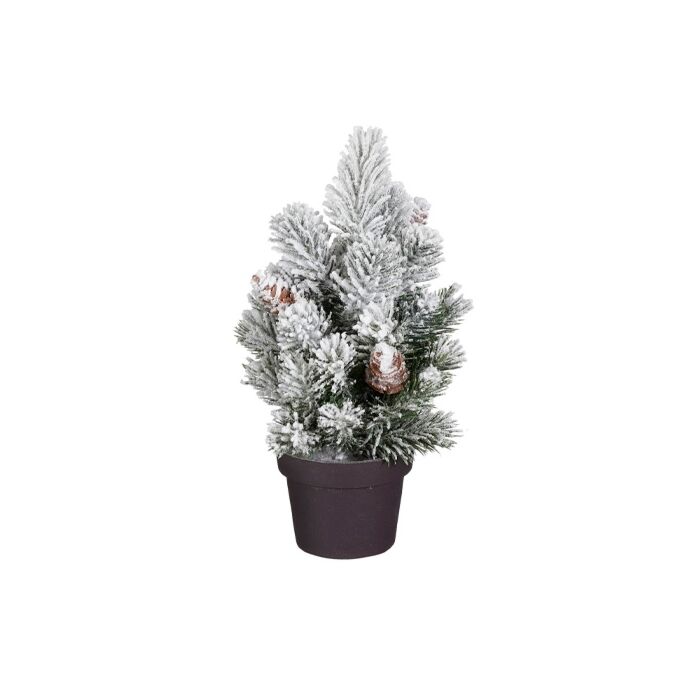 Weihnachtsbaum Tannenzapfen im Topf grün gefrostet 24 cm - Mica