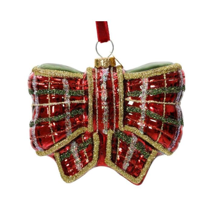 Schleife Ornament Glas 8 cm Schleife Ornament Glas 8 cm