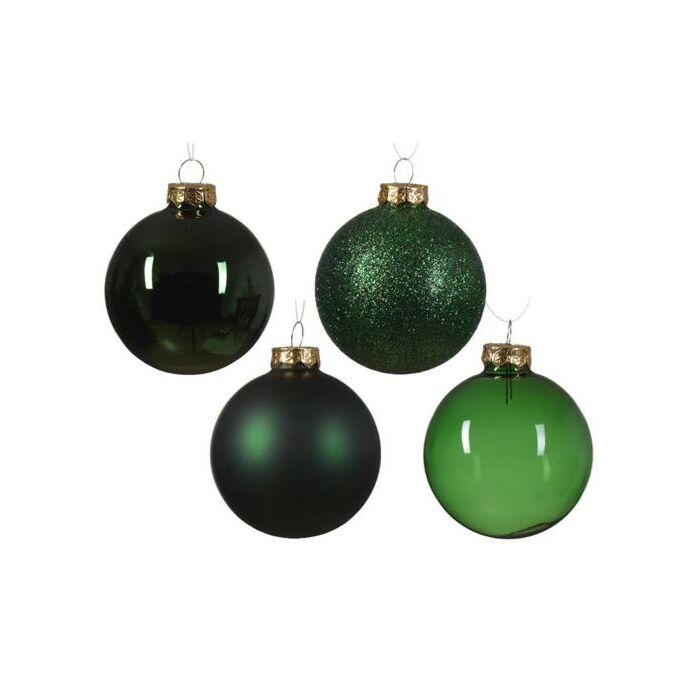 Weihnachtskugeln Glas Tannengrün 42er Set - Decoris Weihnachtskugeln Glas Tannengrün 42er Set - Decoris
