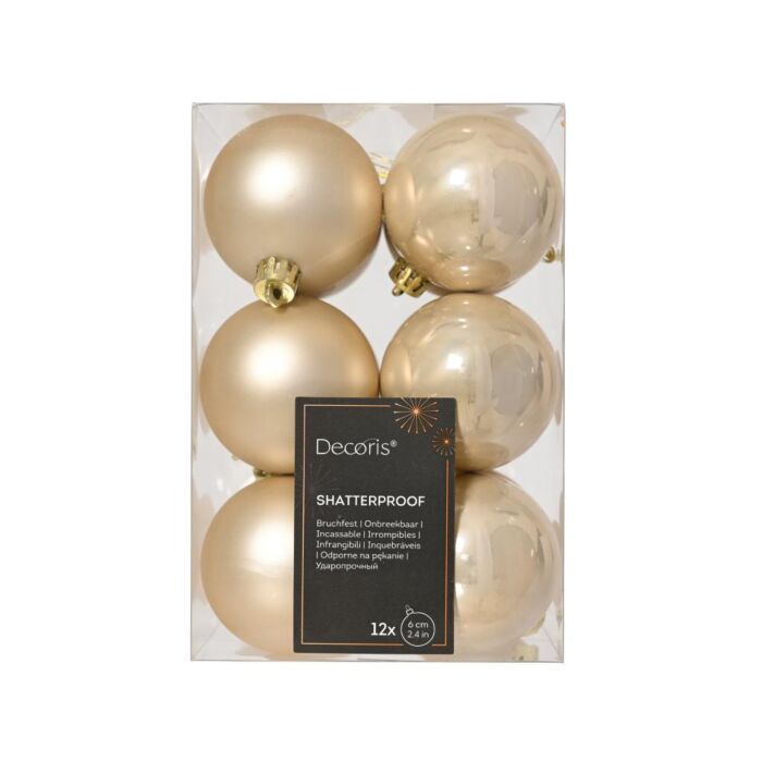 Weihnachtskugeln Perle 6 cm, 12er-Set - Decoris