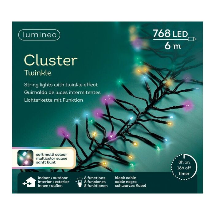 LED-hellerkette mit 8 Funktionen und Glitzereffekt für draußen 700 cm