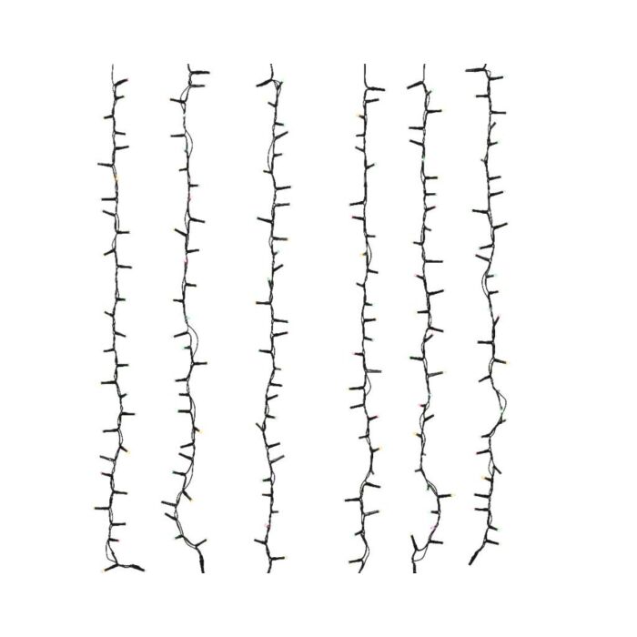 LED Eiszapfen kompakt 8 Funktion Glitzereffekt 60 cm - Lumineo