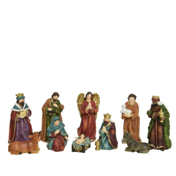Weihnachtsgruppe Polyresin matt 13 cm