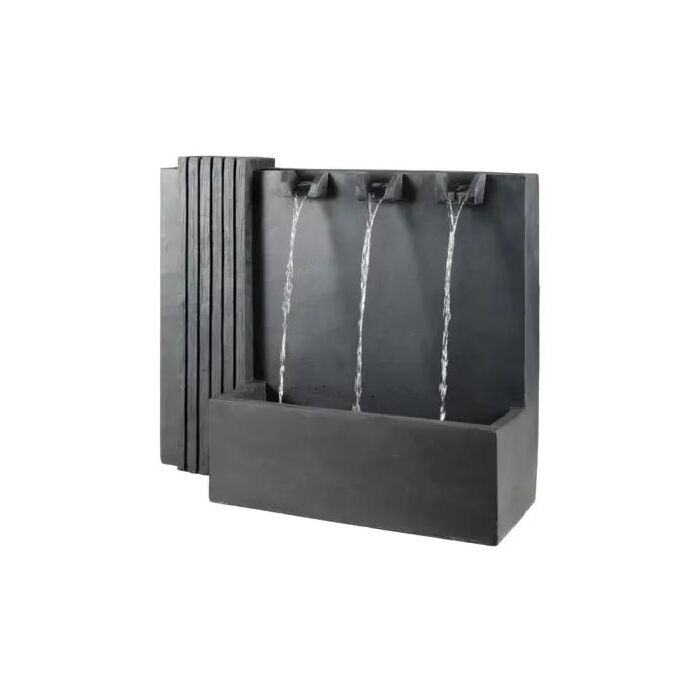Moderner Brunnen mit 3 Strahlen anthrazit 72 cm - Lumineo