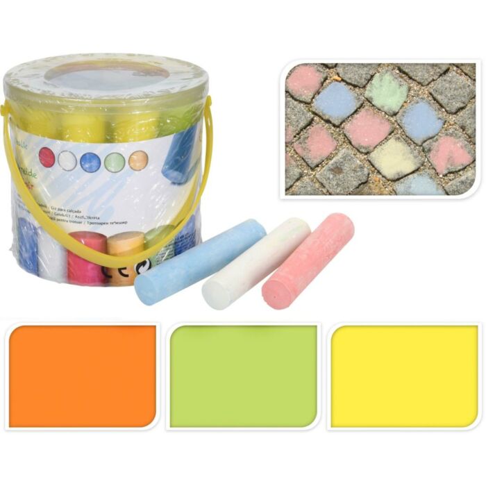 SIDEWALK CHALK 11 cm 15STS IN BUCKET