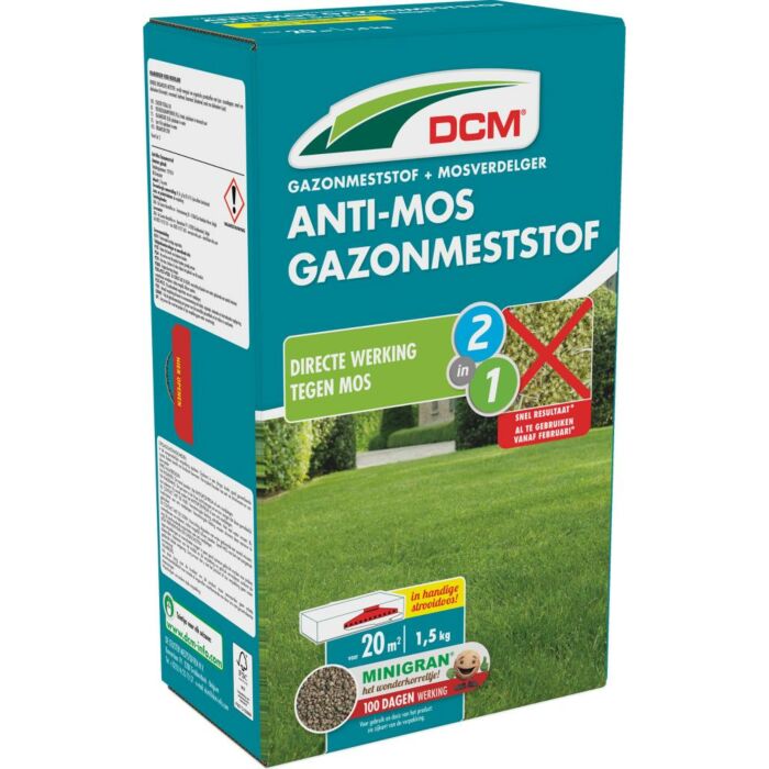 Anti-Moos-Dünger für Rasen 1,5 kg - DCM Anti-Moos-Dünger für Rasen 1,5 kg - DCM