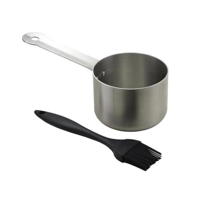 Barbecook Edelstahl Topf mit Pinsel