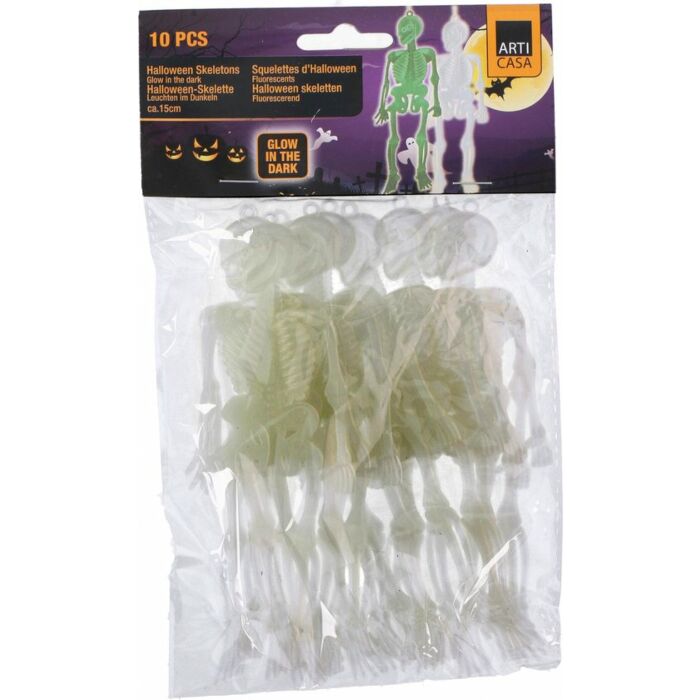Skelette Glow in the dark 10 Stück - Arti Casa Skelette Glow in the dark 10 Stück - Arti Casa