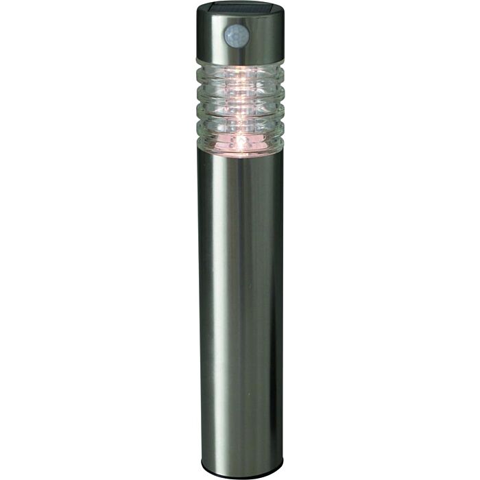 Solar-Stehlampe für den Außenbereich Arizona, silber, 56 cm – Luxform