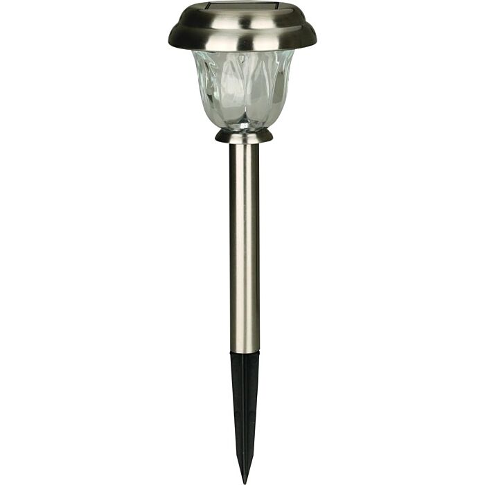 Solar-Stehlampe für den Außenbereich Vermont, silber, 38 cm – Luxform Solar-Stehlampe für den Außenbereich Vermont, silber, 38 cm – Luxform
