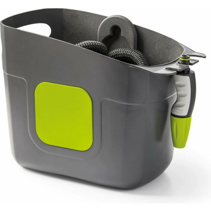 Aquapop pro gartenschlauch 25 meter mit schlauchhalter grau - G.F. Garden