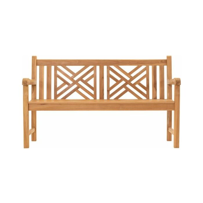 Gartenbank Cross Teakholz 150 cm - Lesli Living