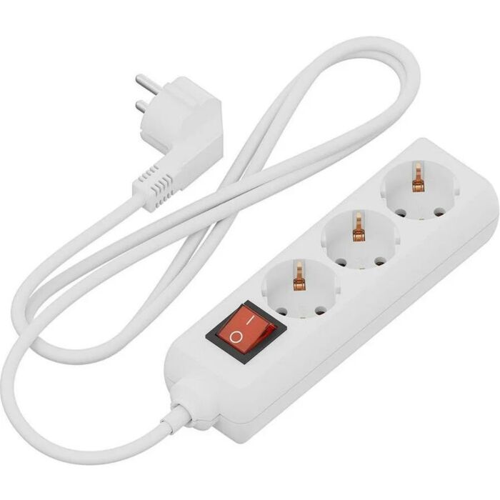 Steckdose 3fach mit Schalter weiß - Calex Steckdose 3fach mit Schalter weiß - Calex