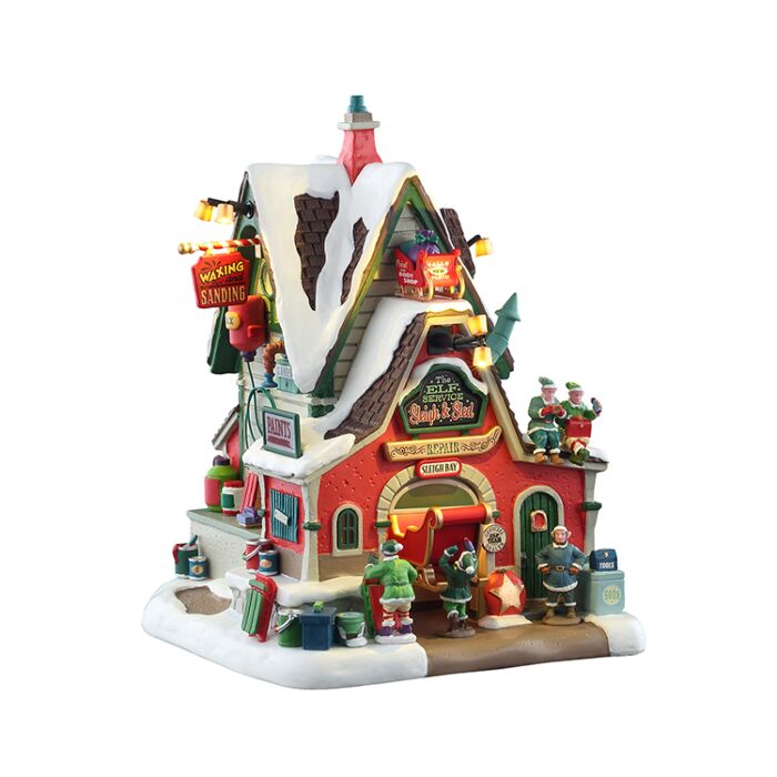 Lemax The Elf Service Sleigh & Sled Repair, B/O (4.5V) Lemax The Elf Service Sleigh & Sled Repair, B/O (4.5V)