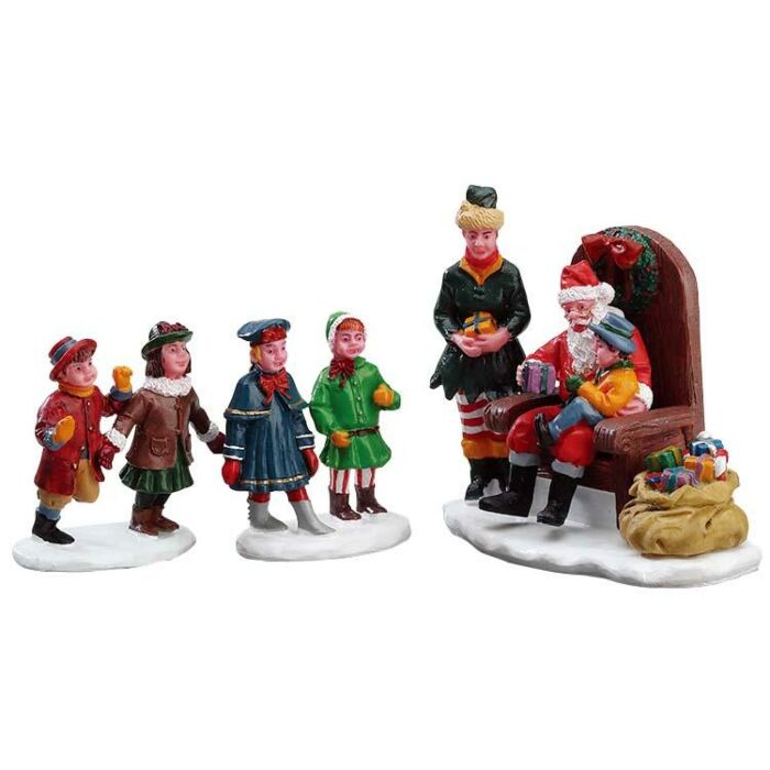 Lemax Visiting Santa, Set mit 3 Lemax Visiting Santa, Set mit 3