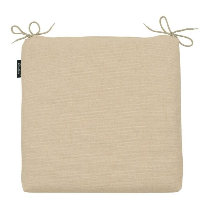 Sitzkissen Leinwand beige 40 x 40 cm - Madison