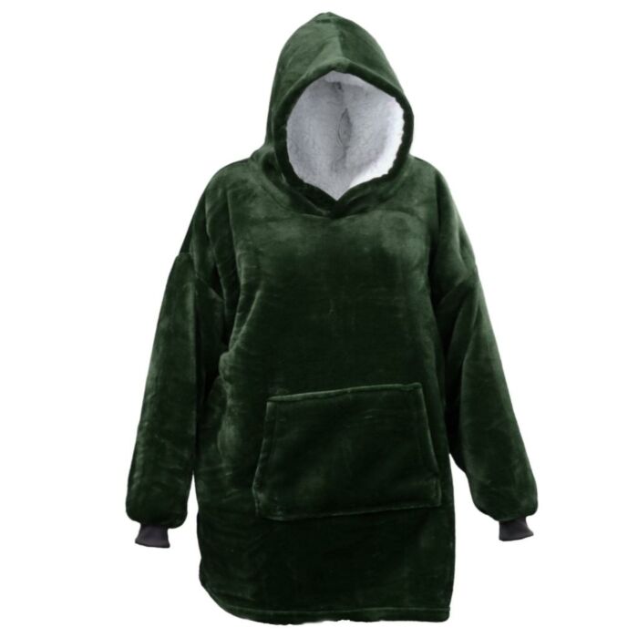 Oversized Hoodie Pullover mit Kapuze dunkelgrün onesize Oversized Hoodie Pullover mit Kapuze dunkelgrün onesize