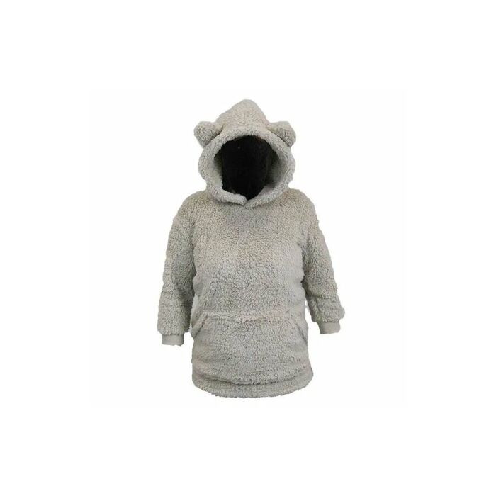 Hoodie Pippa Kinder mit Ohren 50x70 chateau grau - Unique Living