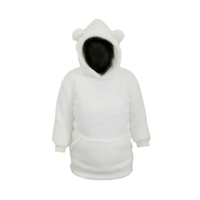 Hoodie Pippa Kinder mit Ohren 50x70 dove white - Unique Living
